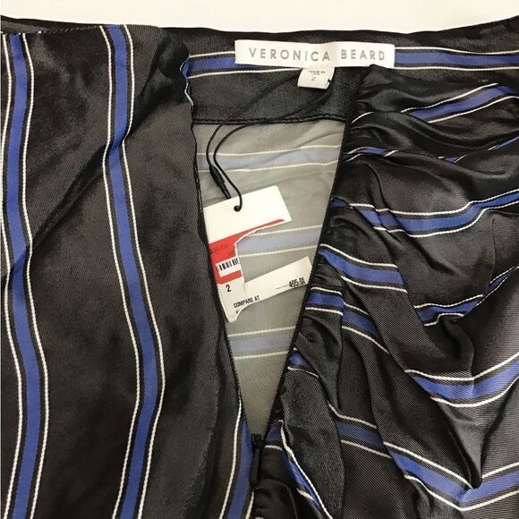 VERONICA BEARD Blue Drew Cascade Ruffle Pencil Skirt New Size 2 - Picture 9 of 10